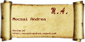 Mocsai Andrea névjegykártya