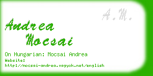 andrea mocsai business card